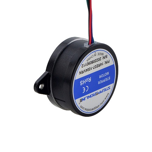 E シリーズ ラウンド Nema 14 バイポーラ 0.9deg 8Ncm(11.33oz.in) 1.0A 36x17mm 4 ワイヤー