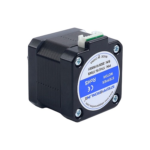 Nema 17 バイポーラステッピングモーター 42Ncm (59.48oz.in) 1.7A 42x42x37.5mm 4線式 1mケーブル・コネクタ付き - 17HE15-1704S | StepperOnline Nema 17 バイポーラステッピングモーター 42Ncm (59.48oz.in) 1.7A 42x42x37.5mm 4線式 1mケーブル・コネクタ付き - 17HE15-1704S | StepperOnline
