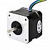 デュアル シャフト Nema 17 ユニポーラ 0.9deg 16Ncm(22.66oz.in) 0.3A 42 x 42x34mm 6 ワイヤ
