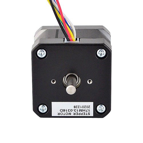 デュアル シャフト Nema 17 ユニポーラ 0.9deg 16Ncm(22.66oz.in) 0.3A 42x34mm 6 ワイヤ