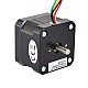 デュアル シャフト Nema 17 ユニポーラ 0.9deg 16Ncm(22.66oz.in) 0.3A 42x34mm 6 ワイヤ