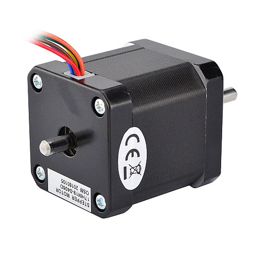デュアル シャフト Nema 17 ユニポーラ 0.9deg 32Ncm(45.3oz.in) 0.4A 42x48mm 6 ワイヤ