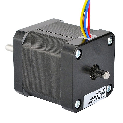 デュアル シャフト Nema 17 ユニポーラ 0.9deg 32Ncm(45.3oz.in) 0.4A 42x48mm 6 ワイヤ
