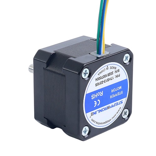 Nema 17 ユニポーラ 1.8deg 16Ncm(22.66oz.in)0.31A 42x42x33mm 6 ワイヤ