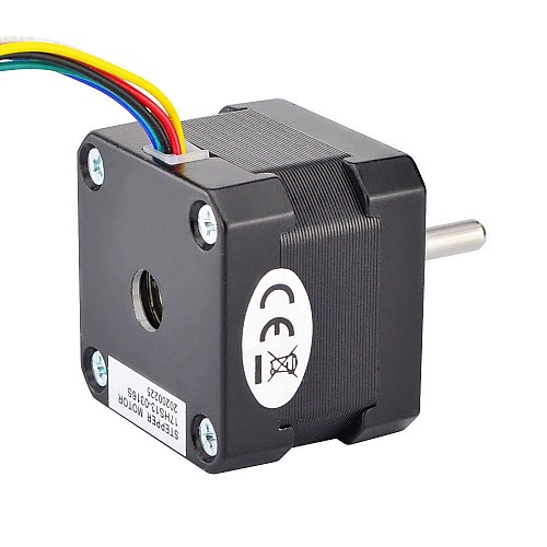 Nema 17 ユニポーラ 1.8deg 16Ncm(22.66oz.in)0.31A 42x42x33mm 6 ワイヤ