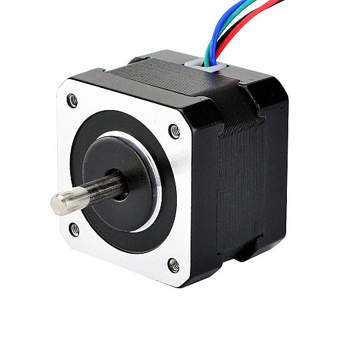 デュアル シャフト Nema 17 バイポーラ 1.8deg 26Ncm(36.82oz.in) 0.4A 42x34mm 4 ワイヤ