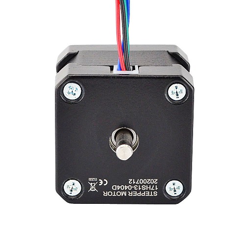 デュアル シャフト Nema 17 バイポーラ 1.8deg 26Ncm(36.82oz.in) 0.4A 42x34mm 4 ワイヤ