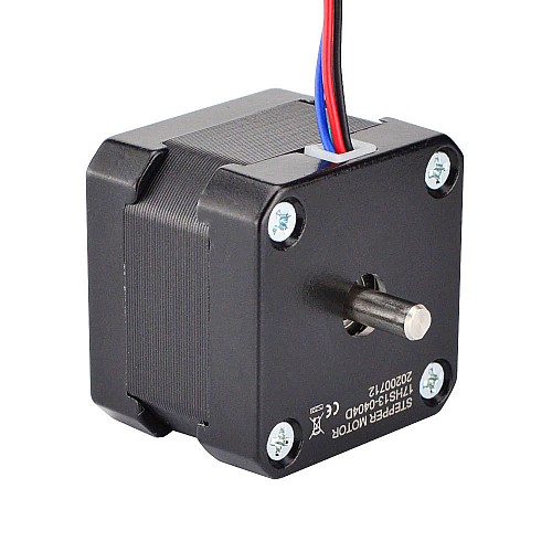 デュアル シャフト Nema 17 バイポーラ 1.8deg 26Ncm(36.82oz.in) 0.4A 42x34mm 4 ワイヤ