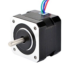 デュアル シャフト Nema 17 バイポーラ 1.8deg 22Ncm(31.15oz.in) 1.33A 42x42x34mm 4 ワイヤ
