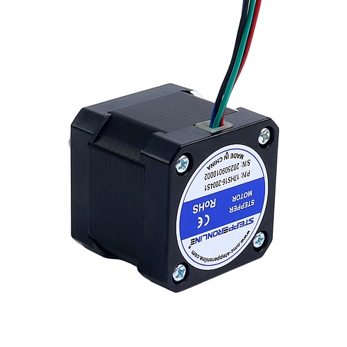 Nema 17 バイポーラ 45Ncm(63.74oz.in) 2A 42x42x40mm 4 ワイヤ、1m ケーブルおよびコネクタ付き