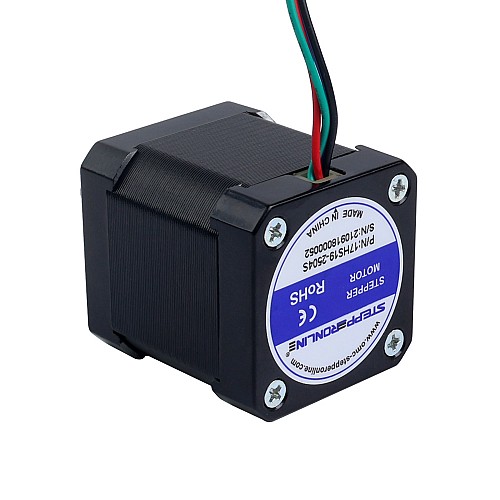 Nema 17 バイポーラ 1.8deg 60Ncm(84.97oz.in) 2.5A 42x42x48mm 4 ワイヤー - 17HS19-2504S | StepperOnline