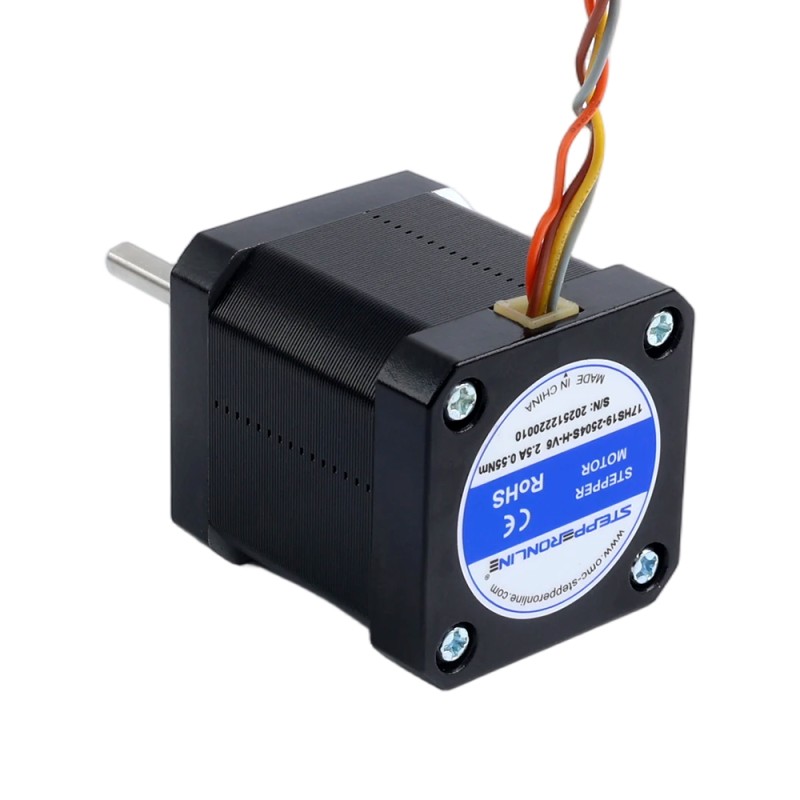 Nema 17 高温ステッピングモーター 55 Ncm(77.93 oz.in) 38mm Φ5mm D型シャフト 絶縁クラスH 180°C、JST-XHコネクタ付き - 17HS19-2504S-H-V6 | StepperOnline Nema 17 高温ステッピングモーター 55 Ncm(77.93 oz.in) 38mm Φ5mm D型シャフト 絶縁クラスH 180°C、JST-XHコネクタ付き - 17HS19-2504S-H-V6 | StepperOnline