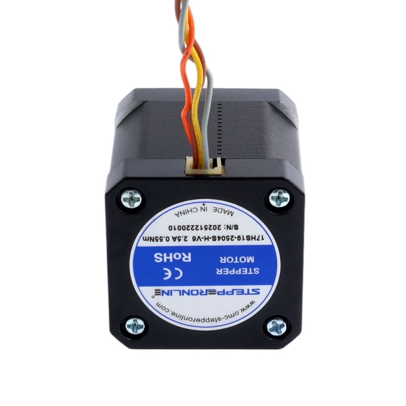 Nema 17 高温ステッピングモーター 55 Ncm(77.93 oz.in) 38mm Φ5mm D型シャフト 絶縁クラスH 180°C、JST-XHコネクタ付き - 17HS19-2504S-H-V6 | StepperOnline Nema 17 高温ステッピングモーター 55 Ncm(77.93 oz.in) 38mm Φ5mm D型シャフト 絶縁クラスH 180°C、JST-XHコネクタ付き - 17HS19-2504S-H-V6 | StepperOnline