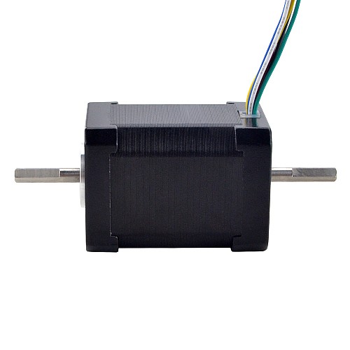 デュアル シャフト Nema 17 バイポーラ 1.8度 65Ncm(92 オンス.インチ) 1.2A 42x42x60mm 6 ワイヤ