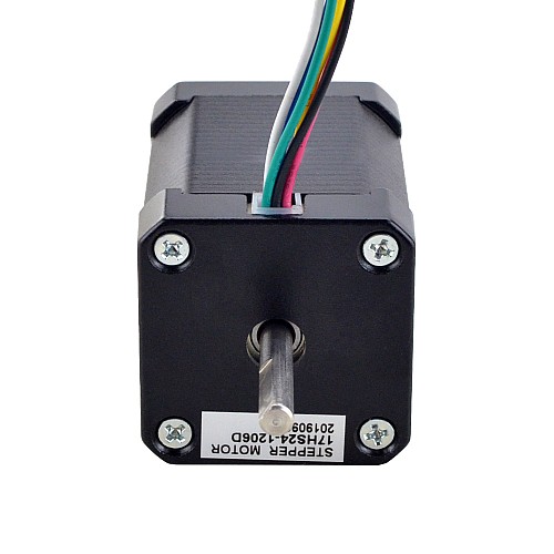 デュアル シャフト Nema 17 バイポーラ 1.8度 65Ncm(92 オンス.インチ) 1.2A 42x42x60mm 6 ワイヤ