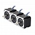 Nema17バイポーラ1.8度26Ncm(36.82oz.in)0.4A 42x42x34mm4線の 3個