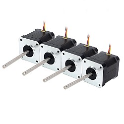 4pcs Nema 17 高温ステッピング モーター 55Ncm(77.93oz.in) 55mm 丸シャフト絶縁クラス H 180C