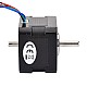 デュアル シャフト Nema 17 バイポーラ 1.8deg 26Ncm(36.82oz.in) 0.4A 42x34mm 4 ワイヤ