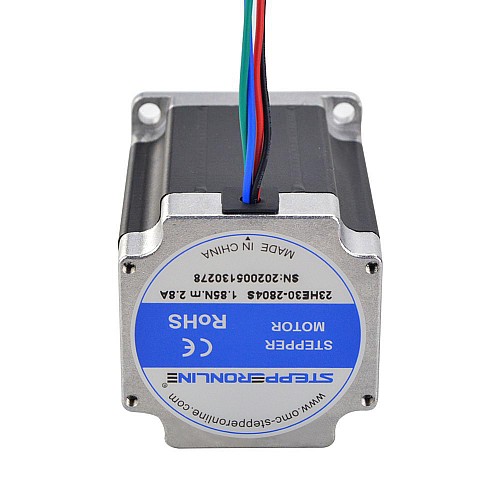 E シリーズ Nema 23 バイポーラ 1.8deg 1.85Nm(261.98oz.in) 2.8A 57x57x76mm 4 ワイヤー