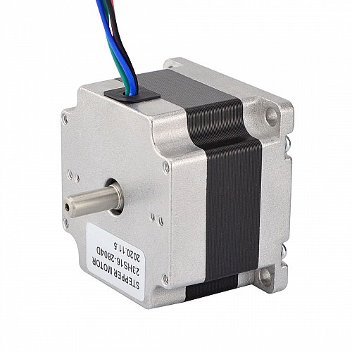 デュアル シャフト Nema 23 バイポーラ 1.8deg 0.55Nm(77.88oz.in) 2.8A 57x57x41mm 4 ワイヤ