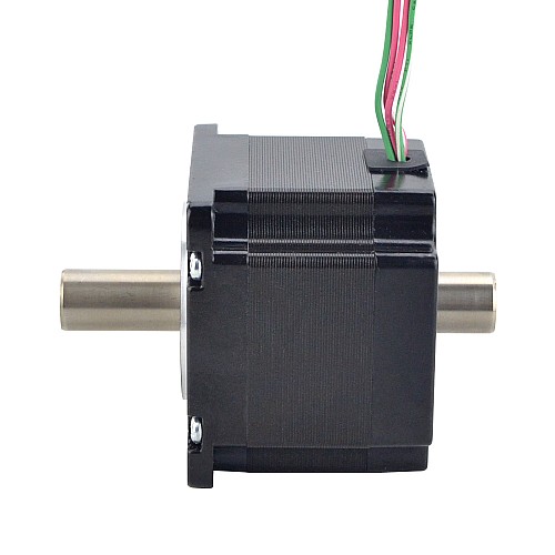 デュアル シャフト Nema 23 中空シャフト ステッピング モーター バイポーラ 0.78Nm(110.5oz.in) 2.0A 57x57x45mm