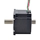 デュアル シャフト Nema 23 中空シャフト ステッピング モーター バイポーラ 0.78Nm(110.5oz.in) 2.0A 57x57x45mm