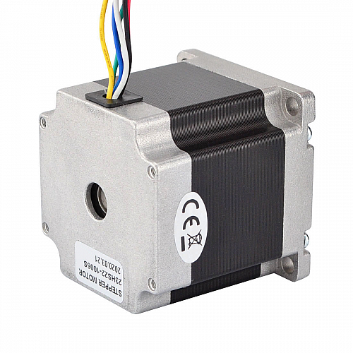 Nema 23 ユニポーラ 1.8deg 0.9Nm(127.5oz.in) 1A 57x57x56mm 6 ワイヤー