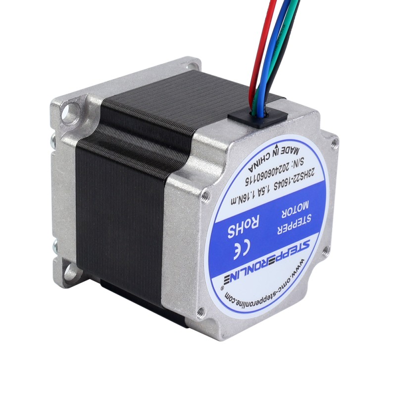 Nema 23 バイポーラステッピングモーター 1.8° 1.16Nm (164.3oz-in) 1.5A 57×57×56mm 165mmケーブル付き Molexコネクタ付き - 23HS22-1504S-C14 | StepperOnline