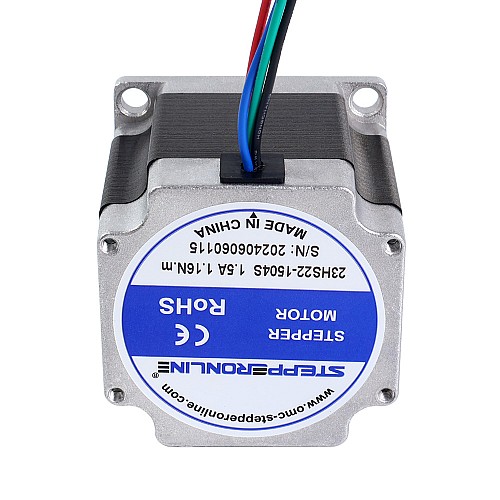 Nema 23 バイポーラ 1.8deg 1.16Nm(164.3oz.in) 1.5A 57x57x56mm 4 ワイヤー