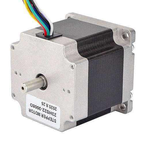 デュアル シャフト Nema 23 ユニ/バイポーラ 1.8deg 1.26Nm(178.4oz.in) 3A 57x56mm 8 ワイヤー
