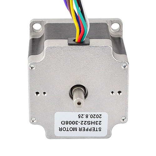 デュアル シャフト Nema 23 ユニ/バイポーラ 1.8deg 1.26Nm(178.4oz.in) 3A 57x56mm 8 ワイヤー