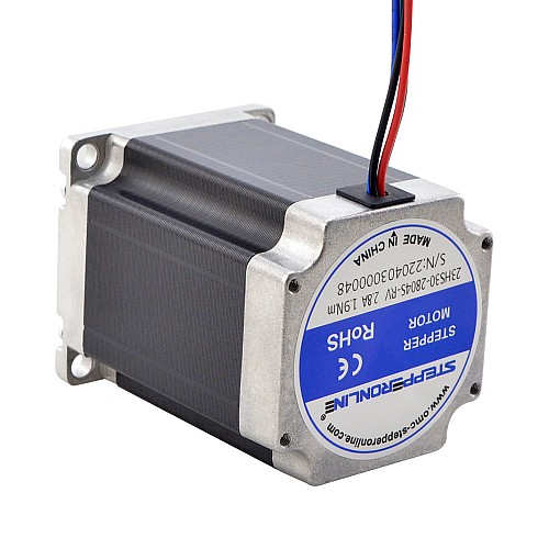 Nema 23 ステッピング モーター 1.85Nm(256.9oz.in)NmRV30 ウォーム ギア減速機用 9mm シャフト付き Nema 23 ステッピング モーター 1.85Nm(256.9oz.in)NmRV30 ウォーム ギア減速機用 9mm シャフト付き