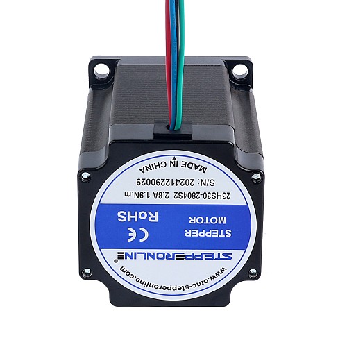 Nema 23 バイポーラ 1.9Nm(269.06oz.in) 2.8A 57x57x76mm 4 ワイヤー Φ8mm シャフト - 23HS30-2804S2 | StepperOnline Nema 23 バイポーラ 1.9Nm(269.06oz.in) 2.8A 57x57x76mm 4 ワイヤー Φ8mm シャフト - 23HS30-2804S2 | StepperOnline