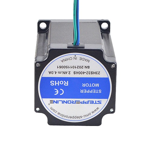 Nema 23 ステッピング モーター 2.4Nm(339.87oz.in) 4A 57x57x82mm 8mm シャフト 4 ワイヤー