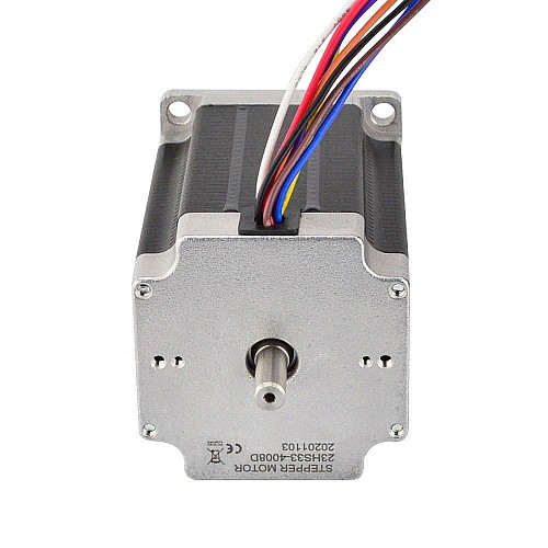 デュアル シャフト Nema 23 ユニ/バイポーラ 1.8度 2.83Nm(400oz.in) 4A 57x84mm 8 ワイヤー