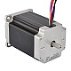 デュアル シャフト Nema 23 ユニ/バイポーラ 1.8度 2.83Nm(400oz.in) 4A 57x84mm 8 ワイヤー