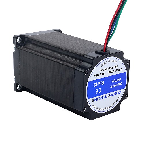 Nema 23 ステッピング モーター バイポーラ 1.8 度 3.00Nm(424.83oz.in) 5.0A 57x57x100mm 4 線 - 23HS39-5004S | StepperOnline Nema 23 ステッピング モーター バイポーラ 1.8 度 3.00Nm(424.83oz.in) 5.0A 57x57x100mm 4 線 - 23HS39-5004S | StepperOnline