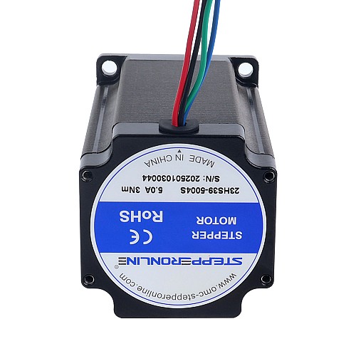 Nema 23 ステッピング モーター バイポーラ 1.8 度 3.00Nm(424.83oz.in) 5.0A 57x57x100mm 4 線 - 23HS39-5004S | StepperOnline Nema 23 ステッピング モーター バイポーラ 1.8 度 3.00Nm(424.83oz.in) 5.0A 57x57x100mm 4 線 - 23HS39-5004S | StepperOnline