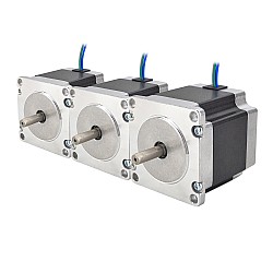 3 個 E シリーズ Nema 23 ステッピング モーター バイポーラ 1.8deg 1.26Nm(178.4oz.in) 2.8A 57x57x56mm 4 ワイヤー