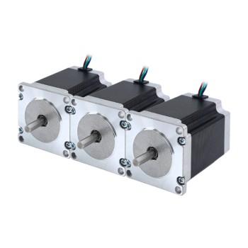3 個 E シリーズ Nema 23 バイポーラ 1.8deg 2.0Nm(283.22oz.in) 2.8A 3.2V 57x57x76mm 4 ワイヤー