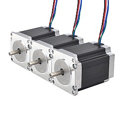 3 個 E シリーズ Nema 23 バイポーラ 1.8deg 1.85Nm(261.98oz.in) 2.8A 3.2V 57x57x76mm 4 ワイヤー