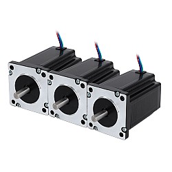 3個 デュアル シャフト Nema 23 バイポーラ 3.1Nm(439oz.in) 3.5A 60x60x88mm 4 ワイヤー