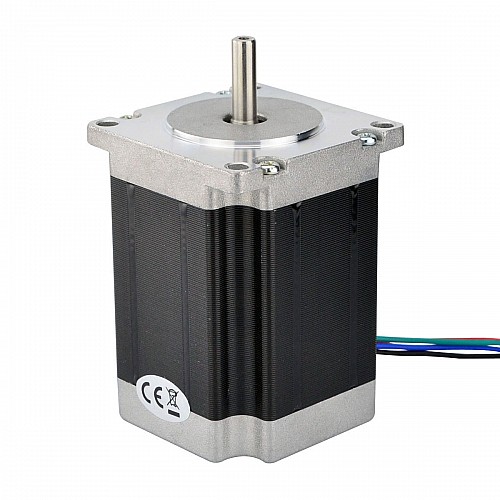 Nema 23 バイポーラ 1.85Nm(261.98oz.in)2.8A 57x57x76mm 4 ワイヤー Φ6mm シャフト