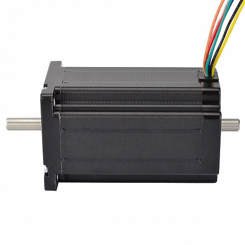 デュアル シャフト Nema 23 CNC ステッピング モーター 3.4Nm(481.48oz.in) 60x60x100mm 8 ワイヤー - 24HS39-3008D | StepperOnline