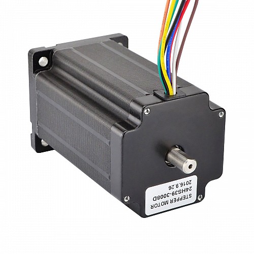デュアル シャフト Nema 23 CNC ステッピング モーター 3.4Nm(481.48oz.in) 60x60x100mm 8 ワイヤー - 24HS39-3008D | StepperOnline