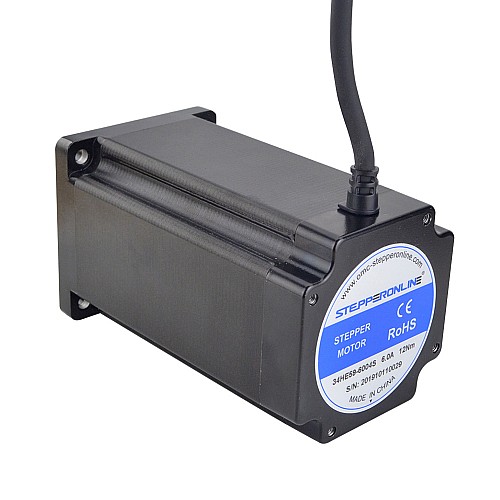E シリーズ Nema 34 ステッピング モーター バイポーラ 1.8deg 12.0Nm(1699.34oz.in) 6.0A 86x86x151.5mm 4 ワイヤ