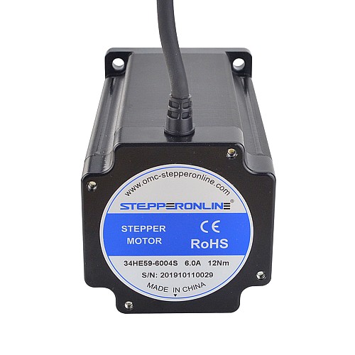 E シリーズ Nema 34 ステッピング モーター バイポーラ 1.8deg 12.0Nm(1699.34oz.in) 6.0A 86x86x151.5mm 4 ワイヤ