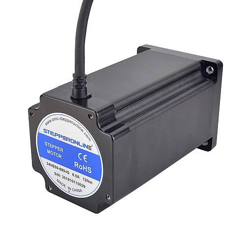 E シリーズ Nema 34 ステッピング モーター バイポーラ 1.8deg 12.0Nm(1699.34oz.in) 6.0A 86x86x151.5mm 4 ワイヤ