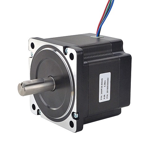 P シリーズ Nema 34 バイポーラ 1.8deg 4.5Nm(637.25oz.in) 6.0A 86x86x74mm 4 ワイヤー
