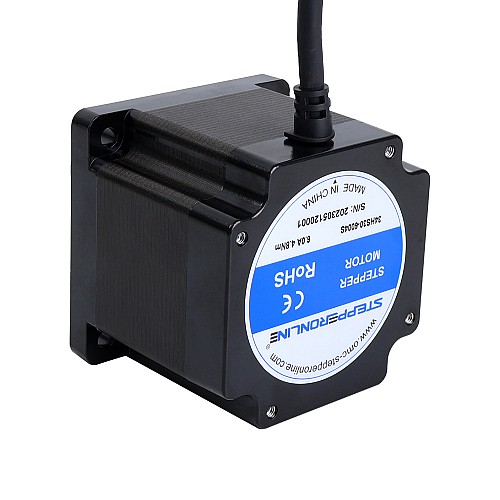 S シリーズ Nema 34 ステッピング モーター 1.8 度 4.8Nm(679.74oz.in) 6.0A 86x86x78mm 4 ワイヤー